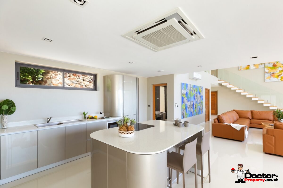 New 4 Bedroom Villa with Sea View in Bo Phut Hills, Koh Samui - For Sale